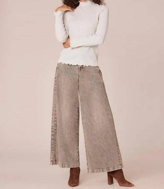 Democracy - Mock Neck Raglan Sleeve Knit Top With Lettuce Edge