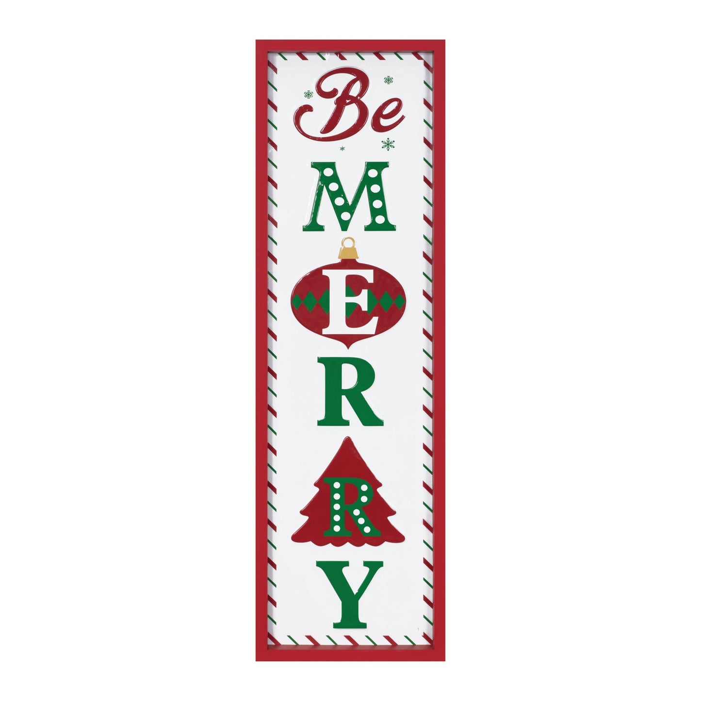 Metal Be Merry Sentiment Sign 30"H