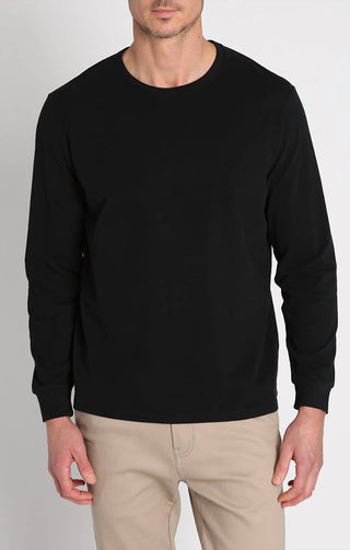Jachs New York - Bryant Long Sleeve Sueded Cotton Crewneck Shirt
