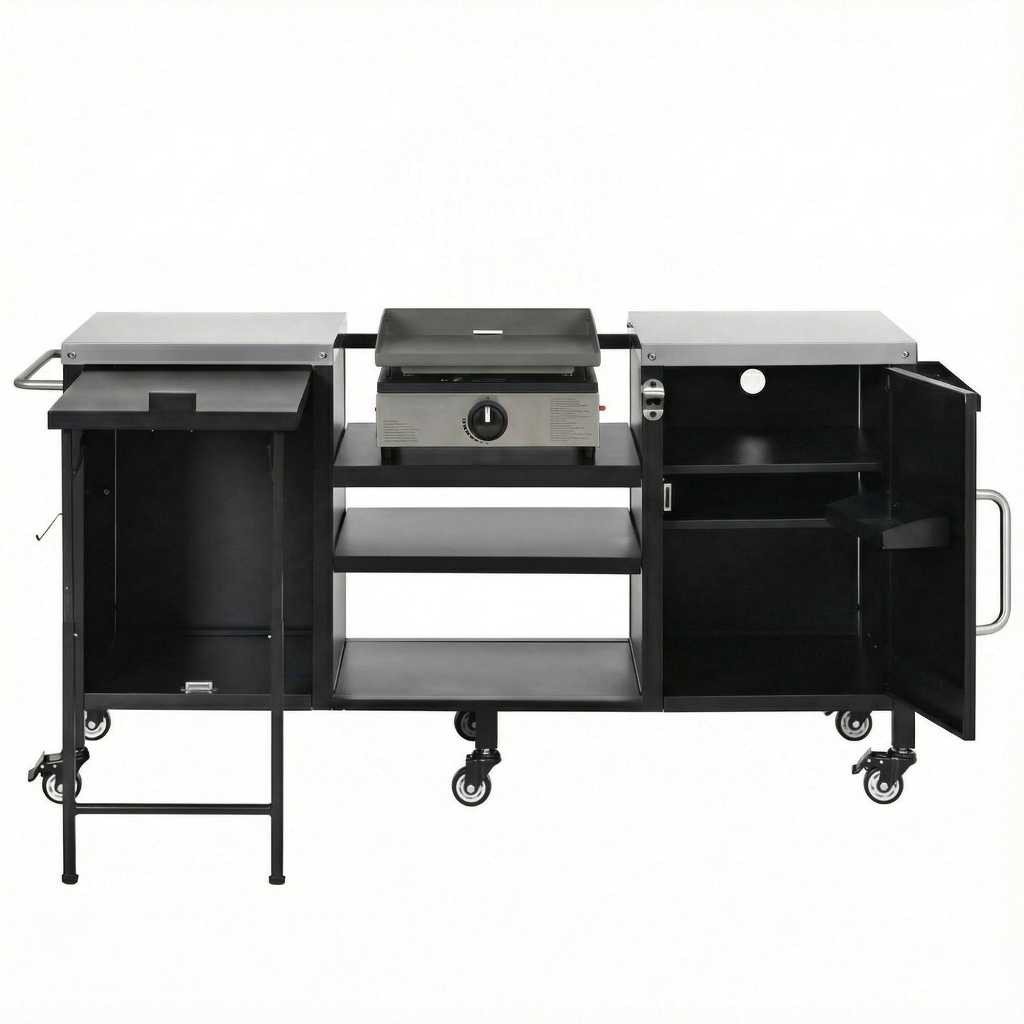 K&K 72.4' Large Grill Table for Big Green Egg