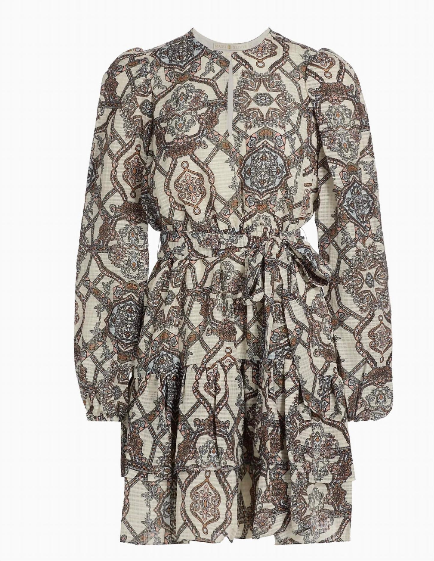 Marie Oliver - Preston Opal Medallion-Print Minidress