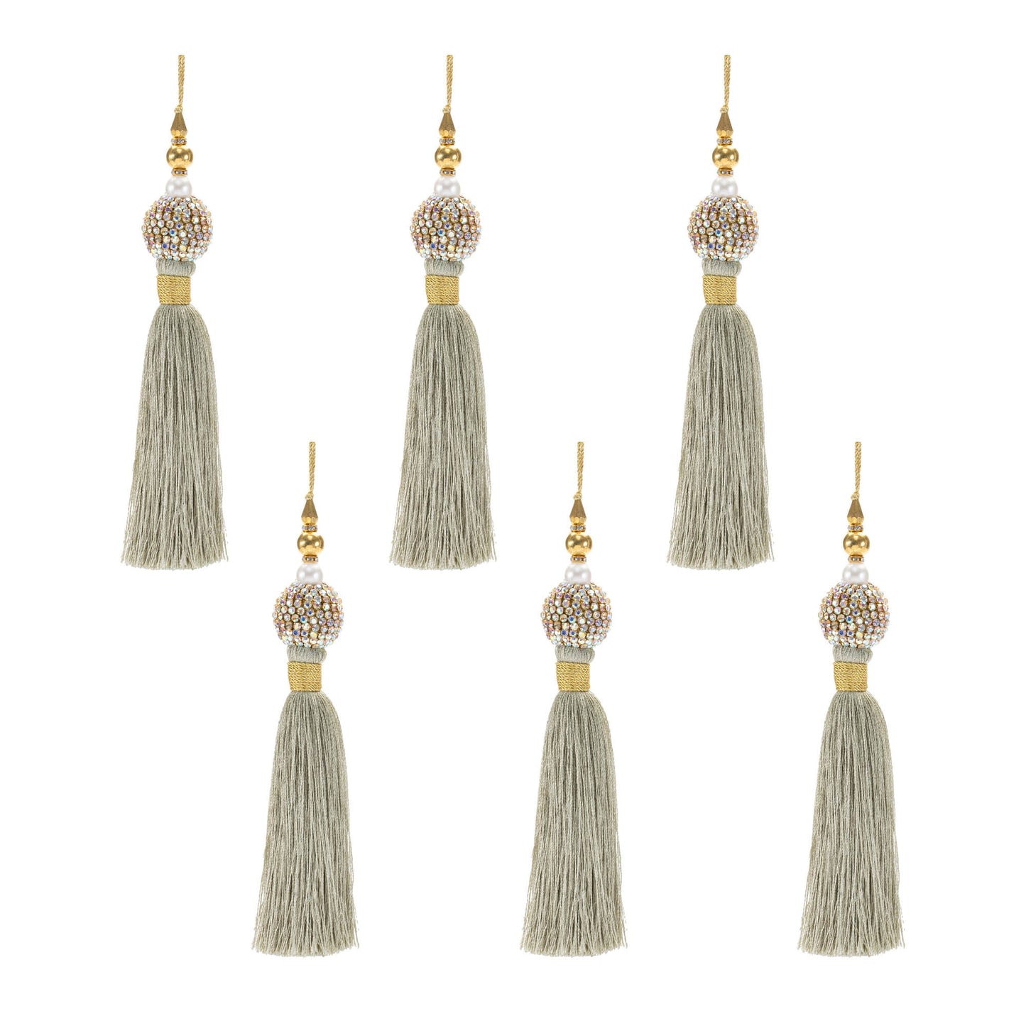 Jeweled Tassel Ornament (Set of 6)