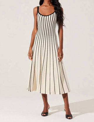 Astr - Irecia Stripe Sweater Midi Dress