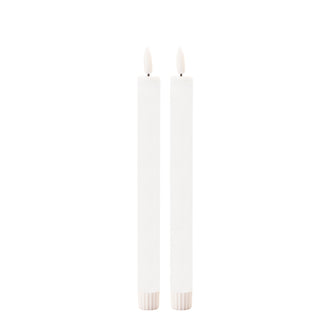 FIA Wick White Taper Candle (Set - 2)