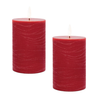 FIA Wick Red Pillar Candle Set - 2
