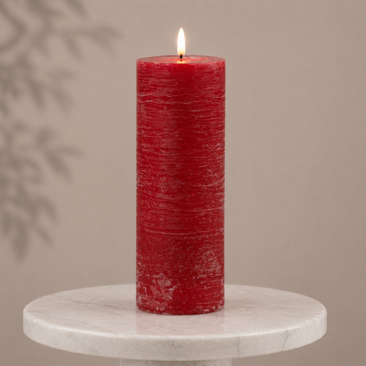 FIA Wick Red Pillar Candle (Set - 2)