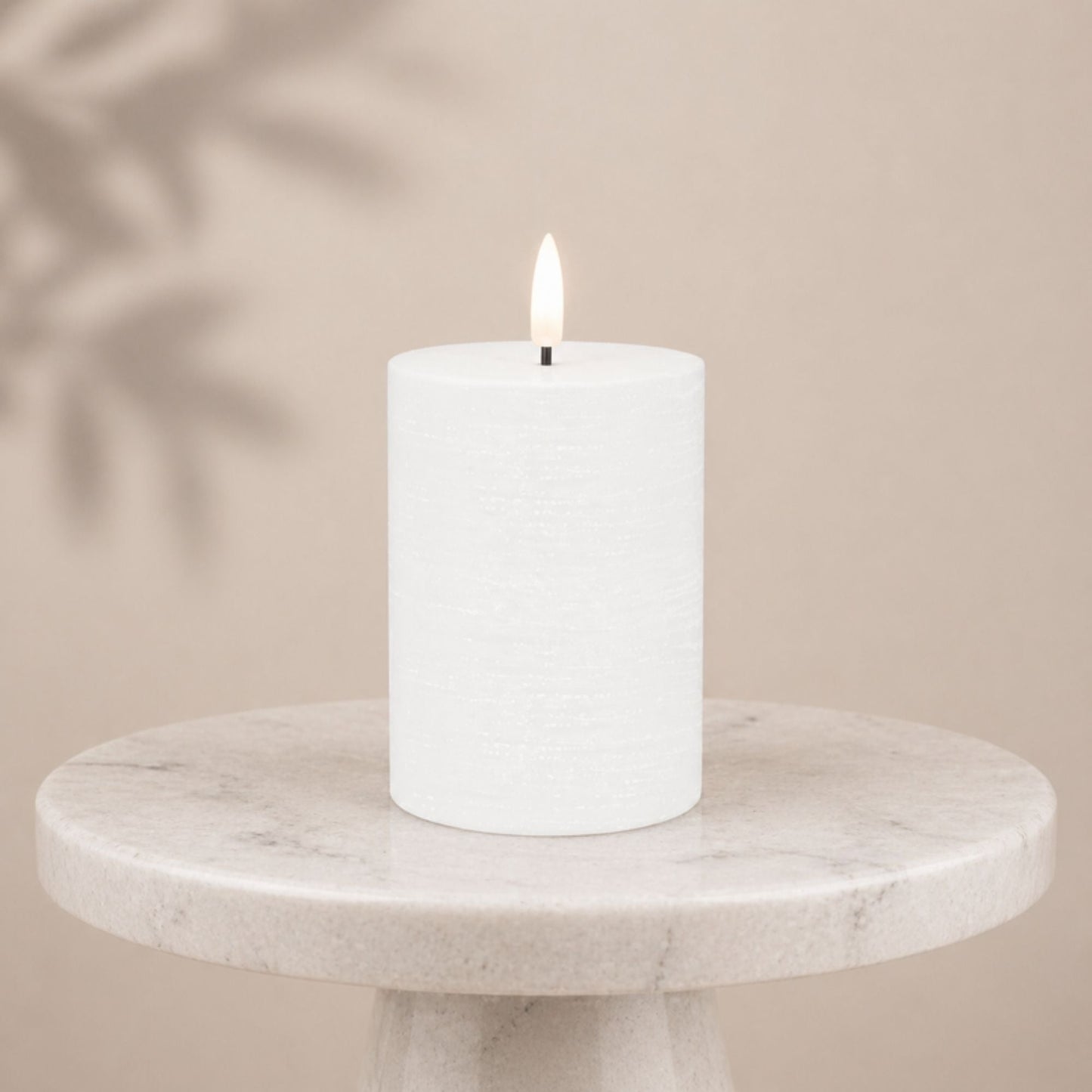 FIA Wick White Pillar Candle (Set / 2)