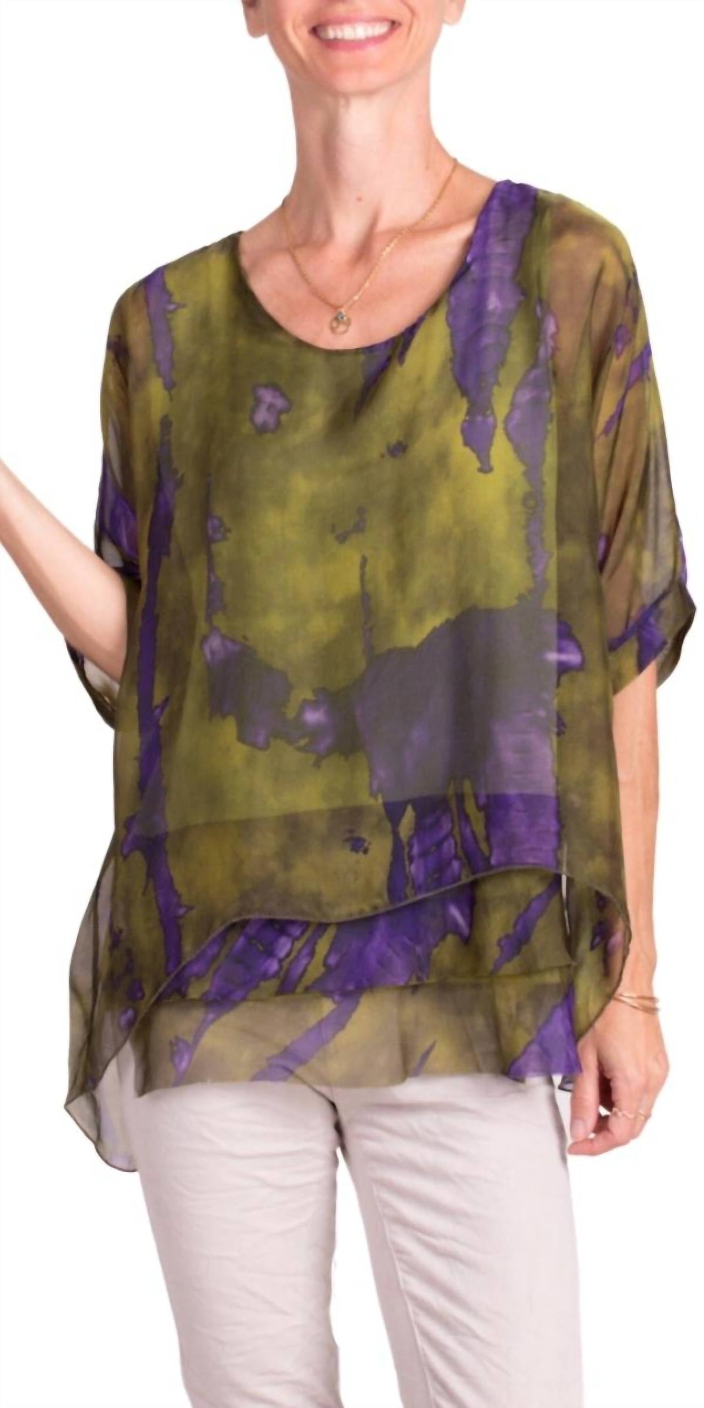 Gigi Moda - Carmelina Acid Wash Silk Kaftan
