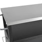 K&K 54.5 Inch Outdoor Kitchen Island with Stainless Steel Tabletop