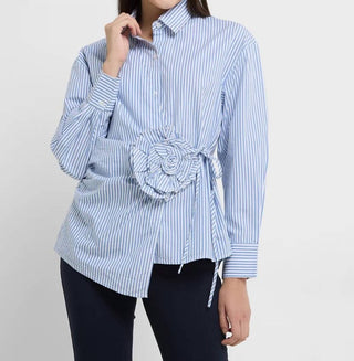 French Connection - Cambria Cot Stripe Crosa Shirt