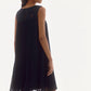 Joseph Ribkoff - Chiffon And Lace Sleeveless Pleated Dress