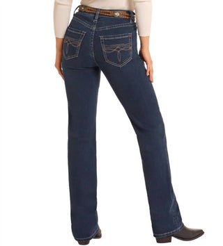 Rock & Roll Cowgirl - Boot Stitch High Rise Jean