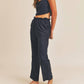 Mable - Aya Crop Top And Pants Set
