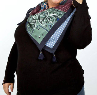 Echo - FOULARD SQUARE TASSEL SCARF