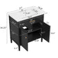 Bathroom Vanity With Sink, Soft Close Doors And Adjustable Shelf