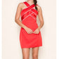 B.Right - Contrast Halter Neck Dress