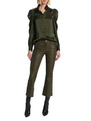 Frame - CROP MINI BOOT LEATHER PANT