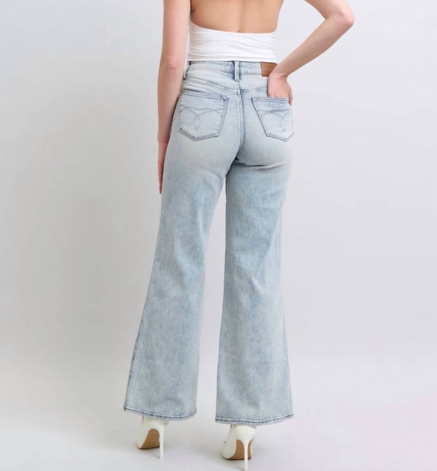Judy Blue - High Waist Tummy Control Retro Wide Jeans