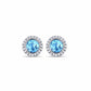 Diana M Jewels - 1.52 Cts Blue Topaz Stud Earrings
