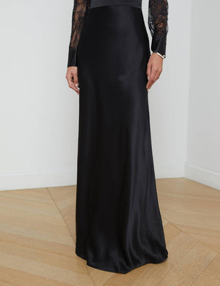 L'Agence - Ryker Waistband Silk Skirt