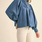 &Merci - Button Down Batwing Sleeve Top
