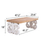 Ornate Wood Coffee Table – 47" Rectangular Farmhouse Style Table