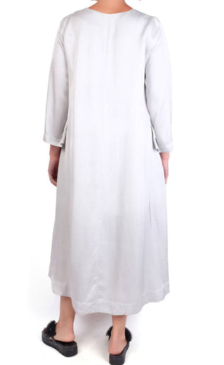 Baci - V Neck 3/4 Sleeve Midi Dress