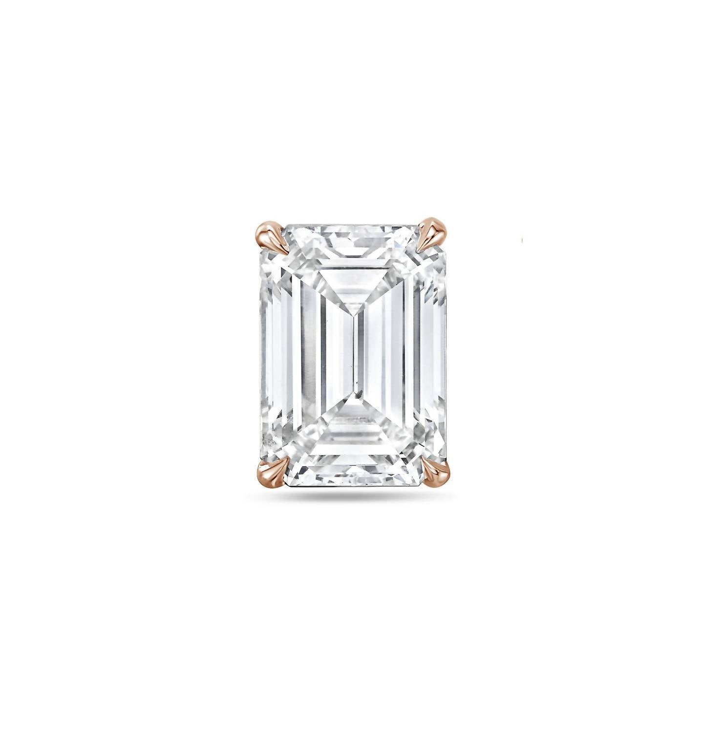 Diana M Jewels - 2.00 Cts Emerald Cut Lab Diamond Stud Earrings