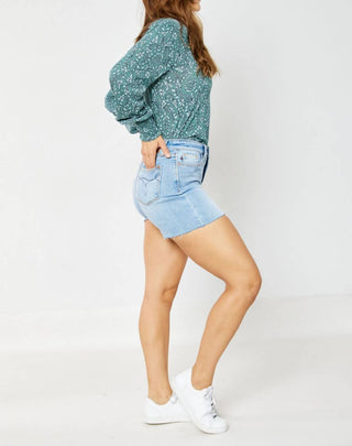 Judy Blue - Light Wash High Waist Shorts