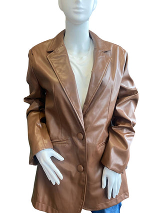 Hyfve - Faux Leather Blazer