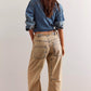 Free People - Moxie Low Slung Pull On Barrel Pants