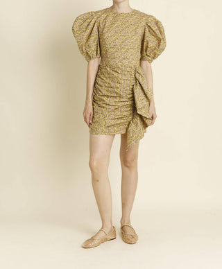 Aureum - Ruched Sash Mini Dress