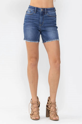 Judy Blue - Mid Length High Waist Jean Shorts