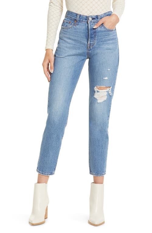 Levi's Women's Wedgie Icon Distressed Tapered Jeans