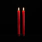 FIA Wick Red Taper Candle (Set of 2)