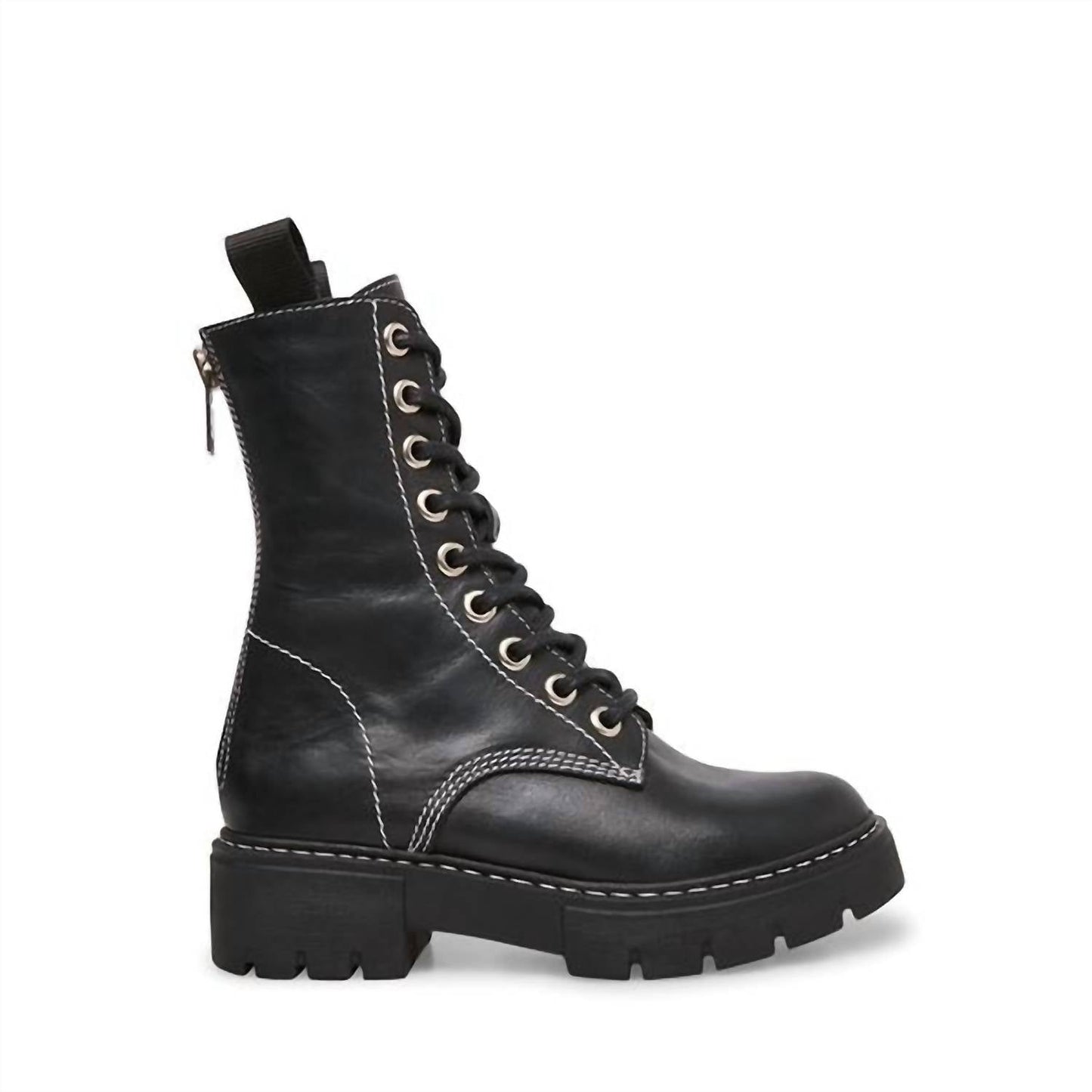 Steve Madden - Women's Kanyon Genuine Leather Lace Up Combat Boots