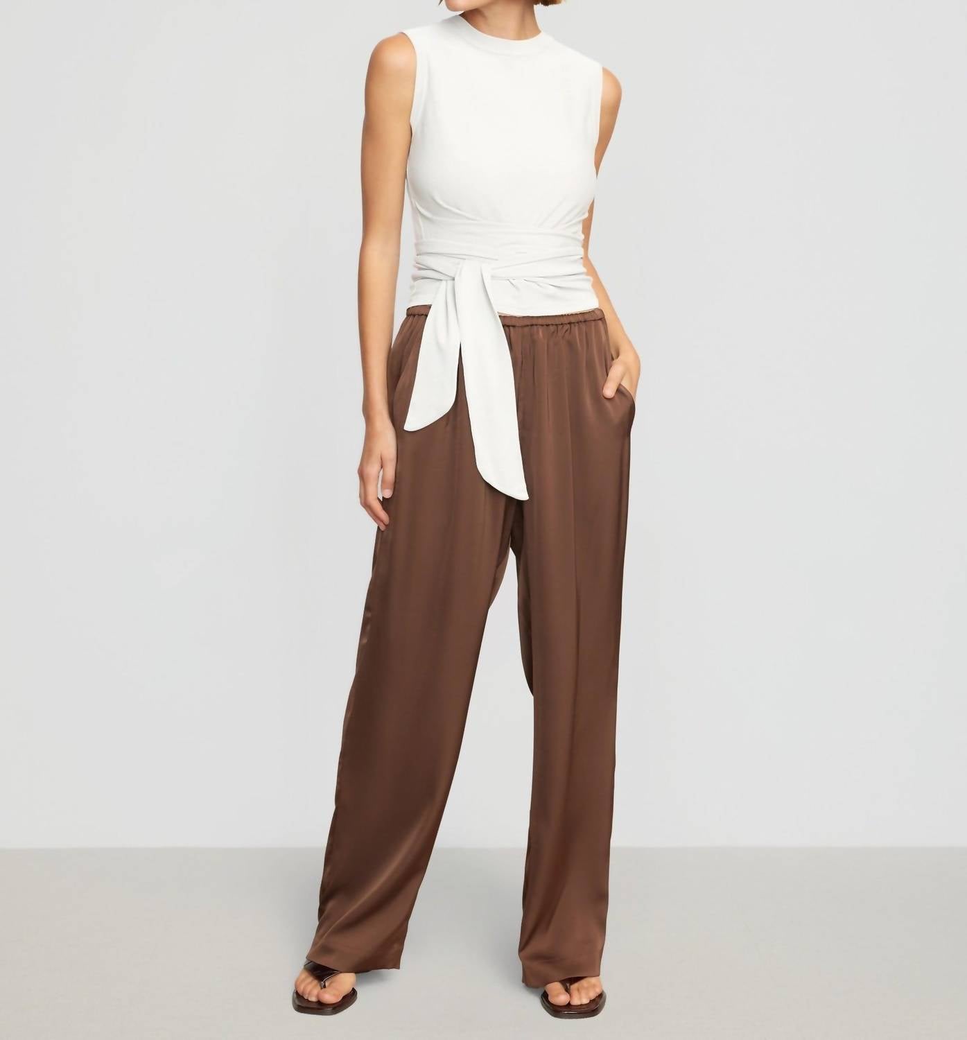 Modern Citizen - Rumi Cropped Sleeveless Wrap Top
