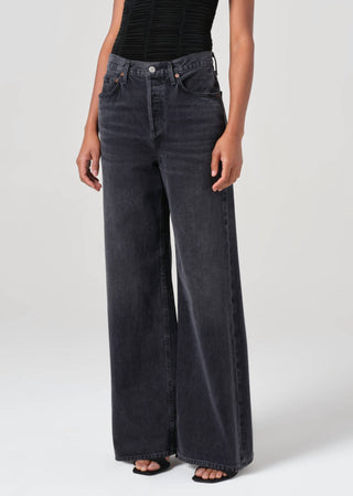 Agolde - Dame High Rise Wide Leg No Cuff Jeans