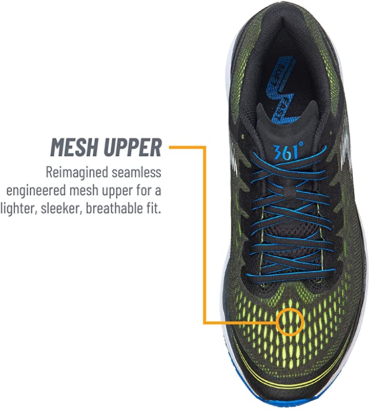 361 Degrees Men's Meraki 2 Running Shoes Black/Spark