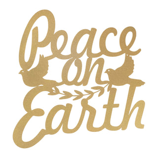 Cut Metal Peace on Earth Plaque 15.5"H