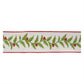 Embroidered holly leaf wired ribbon 4" x 5 yds.