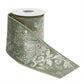 Ornate Glittered Wired Ribbon 4" x 5 Yds.