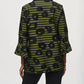 Joseph Ribkoff - Striped 3/4 Sleeve Trapeze Jacket