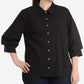 Women's Plus Black Collared Button-Down Top - Size 1X