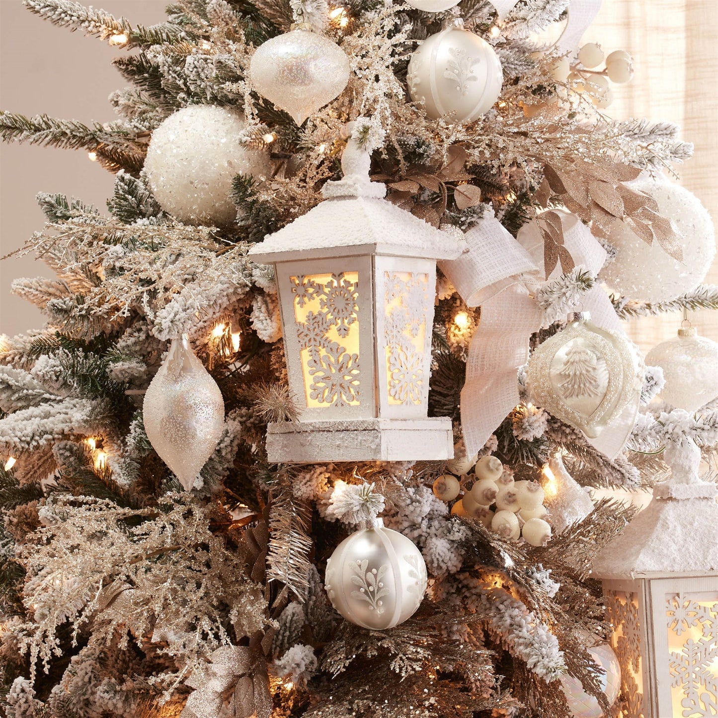 LED Winter Lantern 14"H