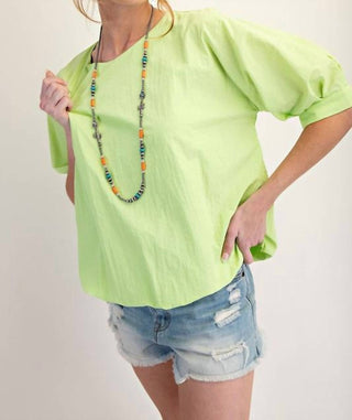 Easel - Parachute Bubble Woven Top