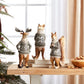 Winter Animal with Sweater Figurine (Set of 3)