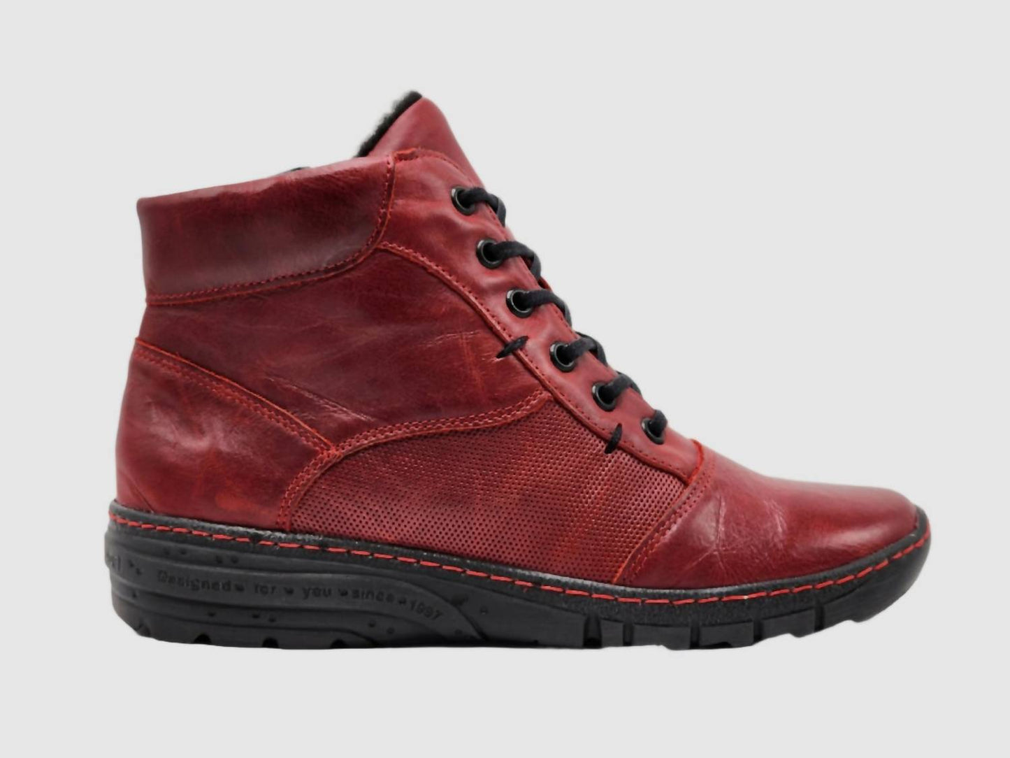 Kcr Group - Women's Everyday Fur-lined Zip-up Leather Boots