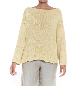 Matthildur - Hysop Knitted Cotton Sweater
