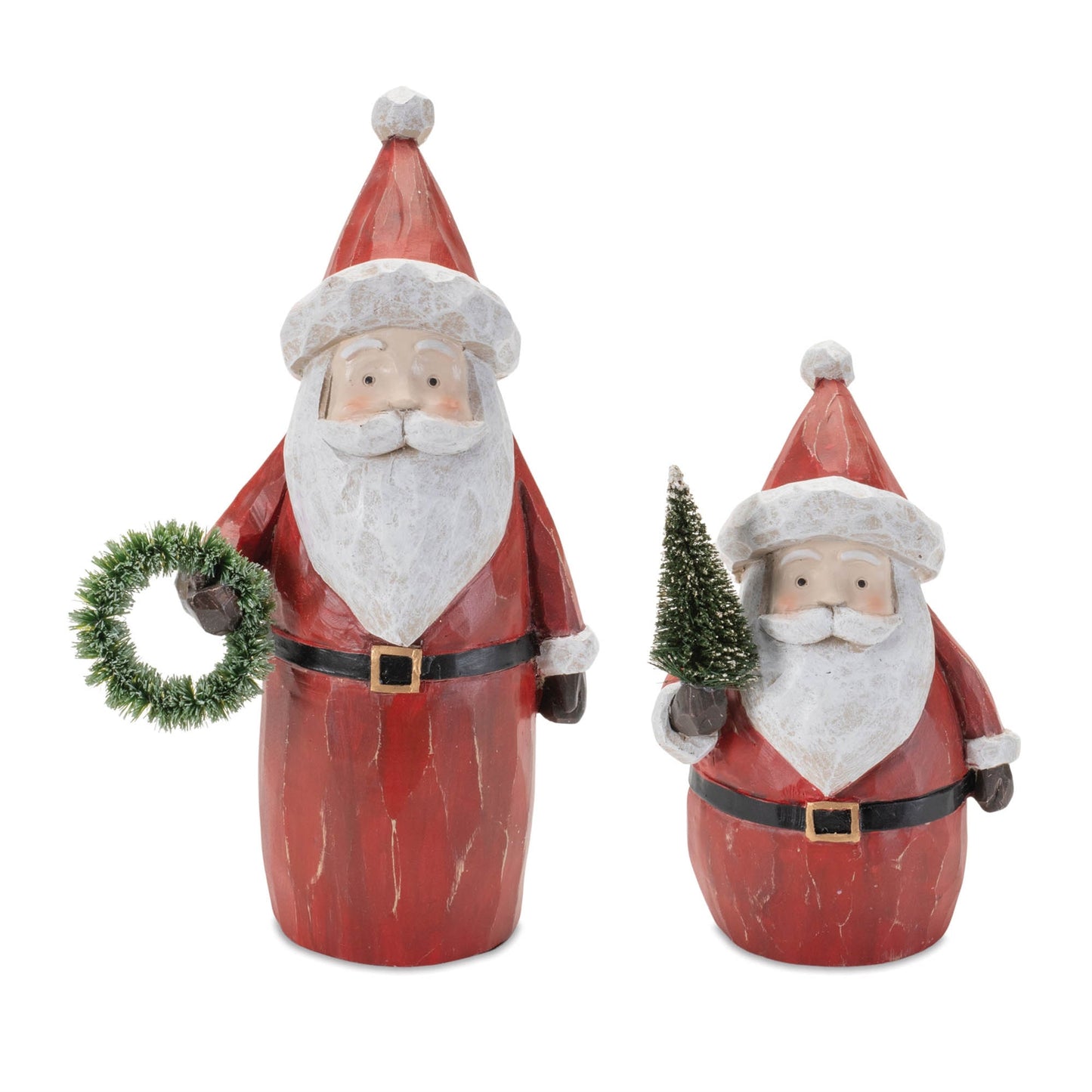 Holiday santa figurine (set of 2)